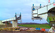 Elbebrücke Mühlberg, Einschwimmen Mittelteil